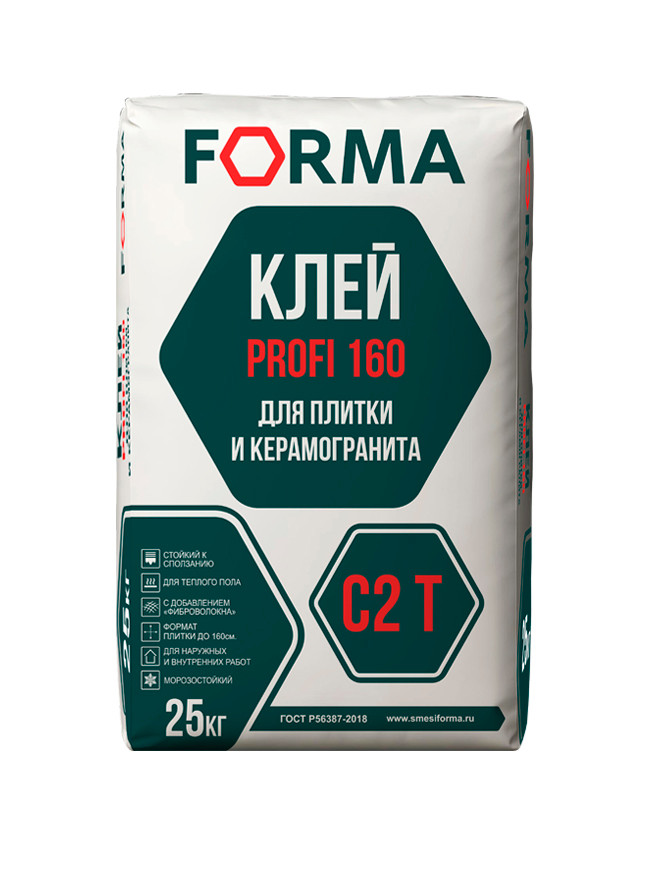 Клей для плитки и керамогранита PROFI 160