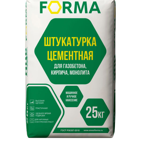 Штукатурка цементная