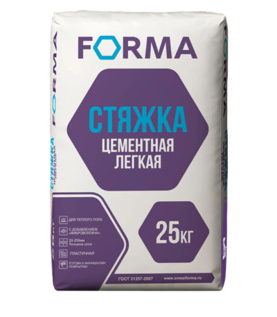 Стяжка цементная легкая