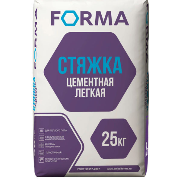Стяжка цементная легкая